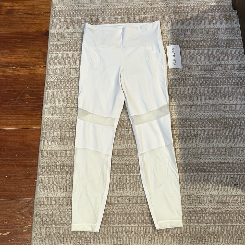 Brand New With Tags white Athleta leggings